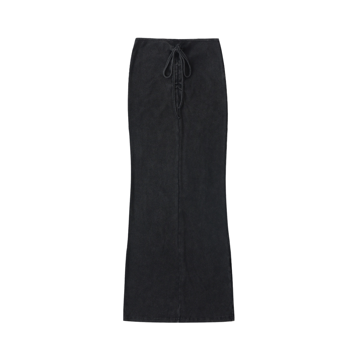 Dyed Washed Drawstring Maxi Skirt – Noir Haven
