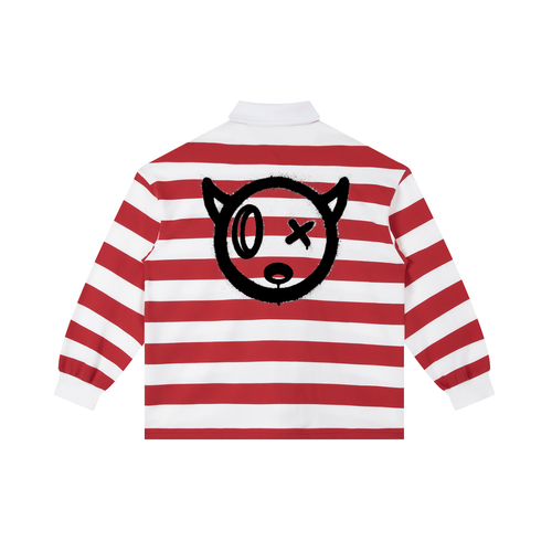 Color Block Stripe Polo Shirt