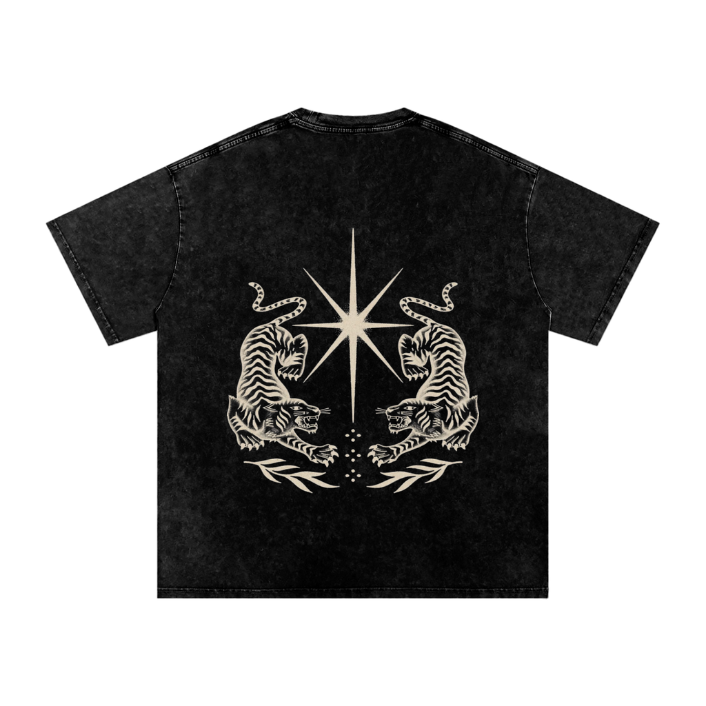 Snow Washed Oversized Cotton T-Shirt